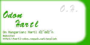 odon hartl business card